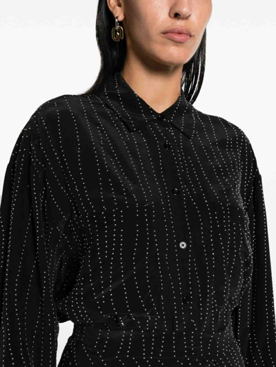 Iro Studded Shirt All-over Pattern In Negro