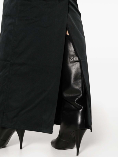 Shop Ludovic De Saint Sernin Long Taffeta Skirt In Black