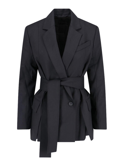 Shop Eudon Choi Double-breasted Blazer In Negro
