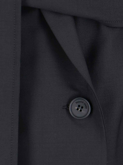 Eudon Choi Wool And Cashmere Double Breasted Blazer With Flap Pockets In Negro