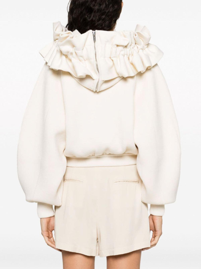 Shop Jacquemus La Maille Crinoline Sweatshirt In White