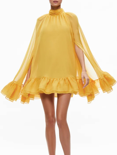 Shop Alice And Olivia Vestido Corto - Amarillo In Yellow