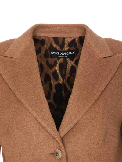 Shop Dolce & Gabbana Coat In Beis