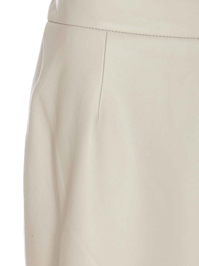 Shop Arma Leather Instabul Midi Skirt In Grey