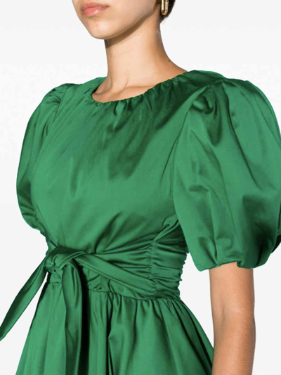 Shop Alice And Olivia Puff Sleeve Dress In Green