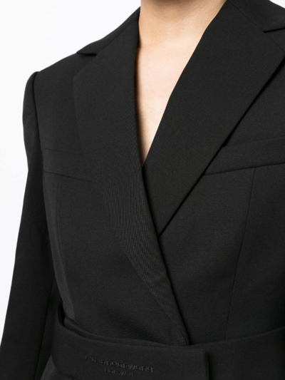 Alexander Wang Belted Blazer Mini Dress In Negro