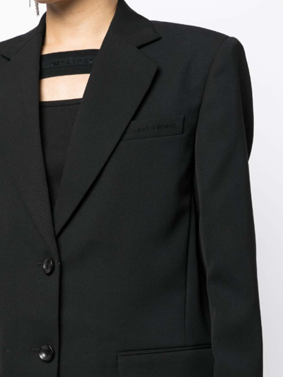 Shop Alexander Wang Single-breasted Blazer Jacket In Black