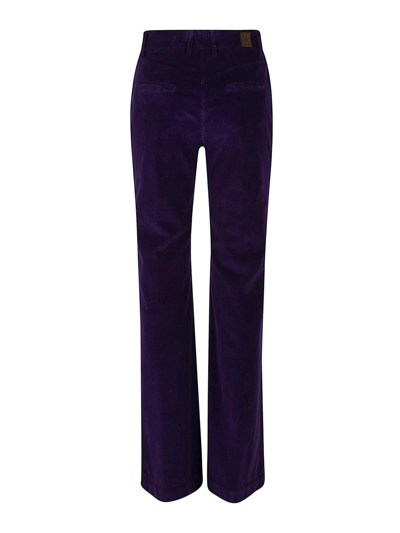 Shop Tsolo Munkh Velvet Pants In Purple