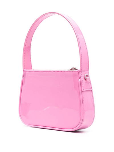 Shop Blumarine Patent Bag In Dark Pink