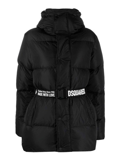 Shop Dsquared2 Puff Coat In Black