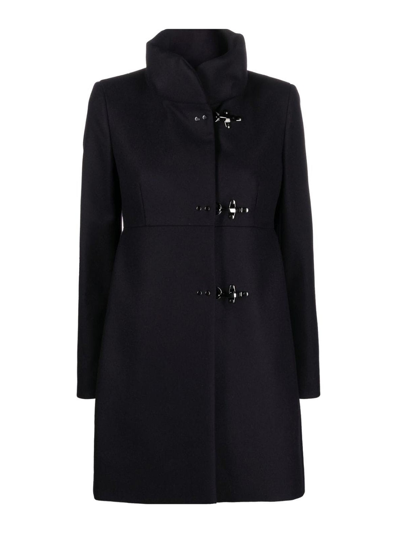 Shop Fay Coat In Dark Blue