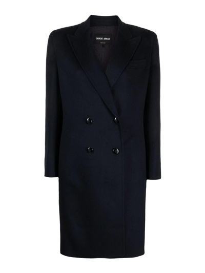 Shop Giorgio Armani Coat In Negro