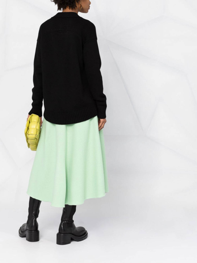 Jil Sander V-neck Button-fastening Cardigan In Black
