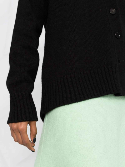 Jil Sander V-neck Button-fastening Cardigan In Black