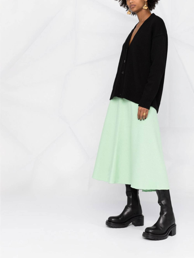 Jil Sander V-neck Button-fastening Cardigan In Black