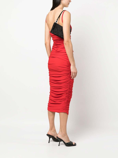 Benedetta Bruzziches Black Shoulder Bag With Silk Satin And Crystal Mesh