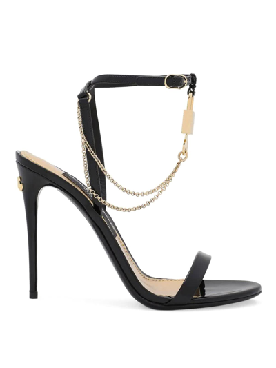 Shop Dolce & Gabbana Patent Sandal In Negro