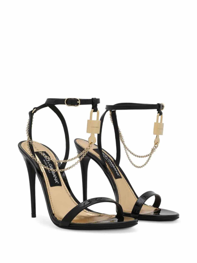Shop Dolce & Gabbana Patent Sandal In Negro