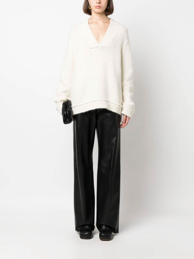 Shop Tom Ford Chunky-knit Jumper In White