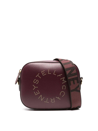 Shop Stella Mccartney Logo Crossbody Mini Bag In Purple