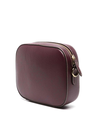 Shop Stella Mccartney Logo Crossbody Mini Bag In Purple