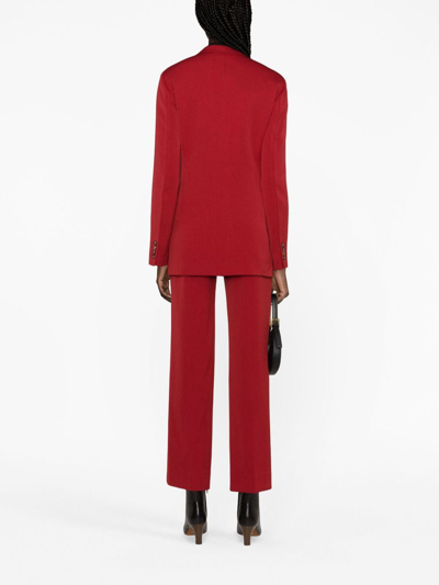 Shop Victoria Beckham Double-breasted Blazer In Red