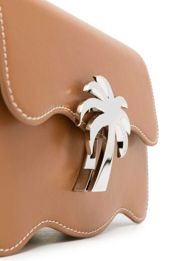Shop Palm Angels Palm Beach Crossbody Bag In Brown