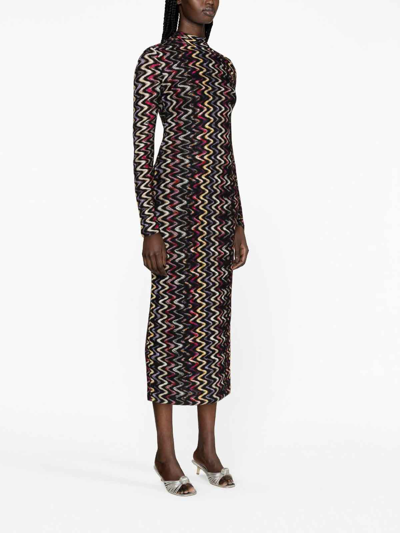 Shop Missoni Zigzag-pattern Maxi Dress In Multicolour