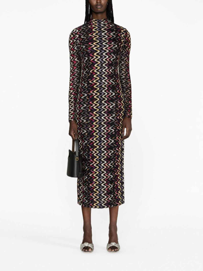 Shop Missoni Zigzag-pattern Maxi Dress In Multicolour