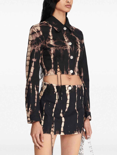 Shop Dion Lee V-wire Cropped Jacket In Negro