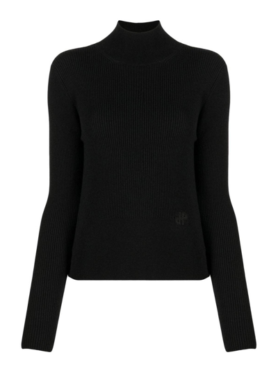 Shop Patou Knitted Top In Black