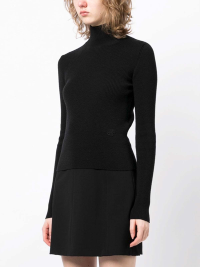 Shop Patou Knitted Top In Black