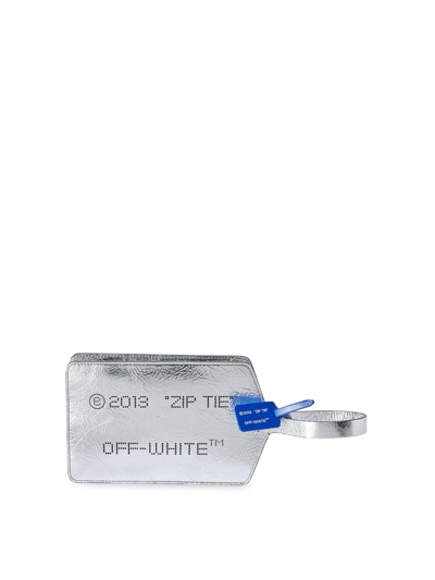 Shop Off-white Zip Card Case In Plata