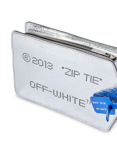 Shop Off-white Zip Card Case In Plata