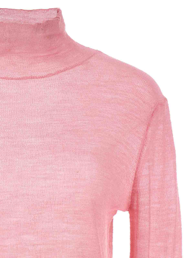Shop Jil Sander Semi-sheer Sweater In Nude & Neutrals