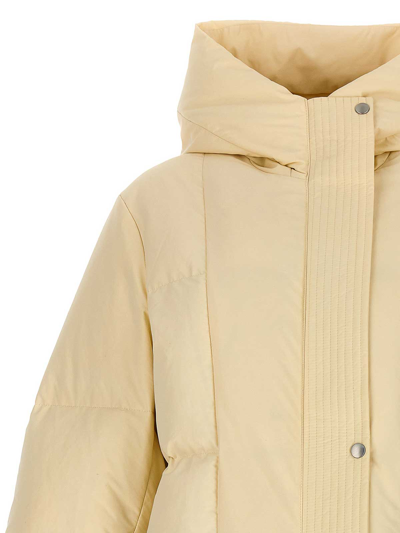 Shop Jil Sander Oversize Down Jacket In Beige