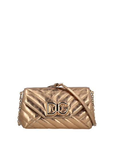 Shop Dolce & Gabbana Small Quilted Lop Bag In Light Pink