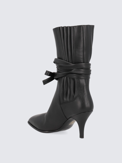 Shop Dsquared2 Ankle Boots With Pliss Motif In Black