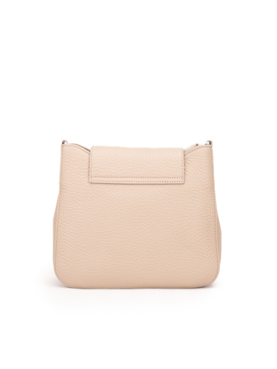 Shop Orciani Dama Soft Midi Bag In Leather In Beige