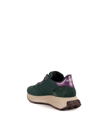 Shop Hogan H641 Green Sneakers