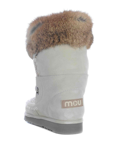 Shop Mou Boots   Made In Suede In Grey
