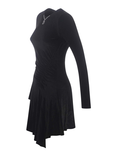 Shop Dsquared2 Dress Dsquare  In Velvet In Black