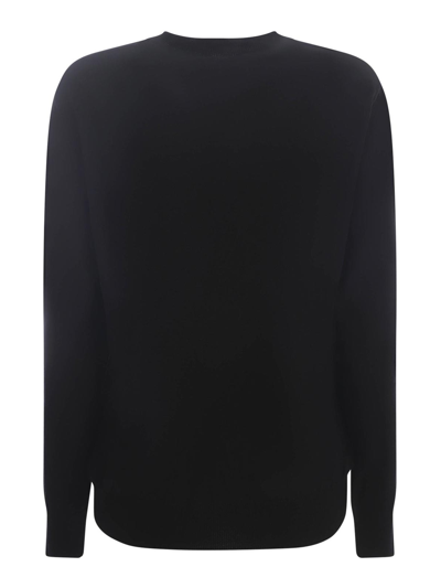 Dsquared2 Intarsia-logo Fine-knit Jumper In Black