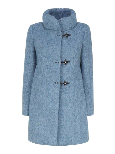 Shop Fay Blue Short Coat In Light Blue
