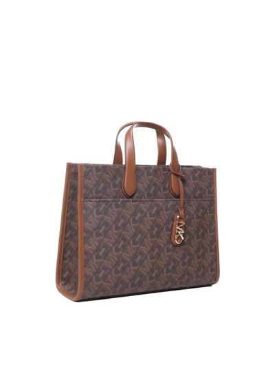 Shop Michael Michael Kors Leather Tote In Brown