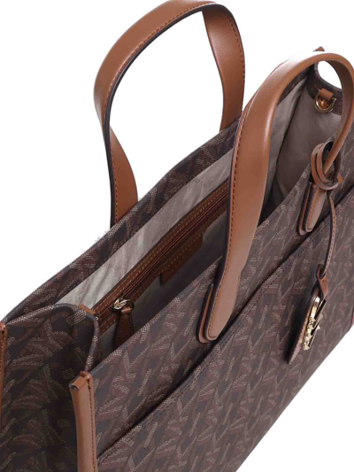Shop Michael Michael Kors Leather Tote In Brown