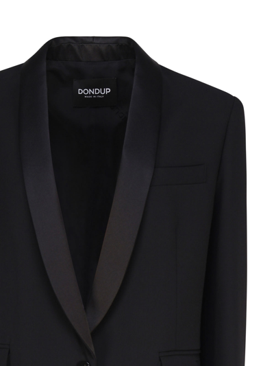Shop Dondup Wool Single Breasted Blazer In Black