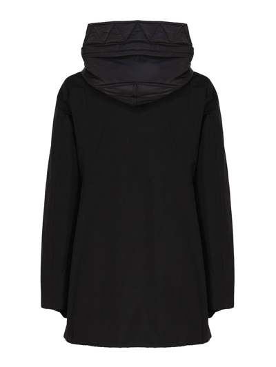 Shop Fay Toggle Down Jacket With Hood In Black