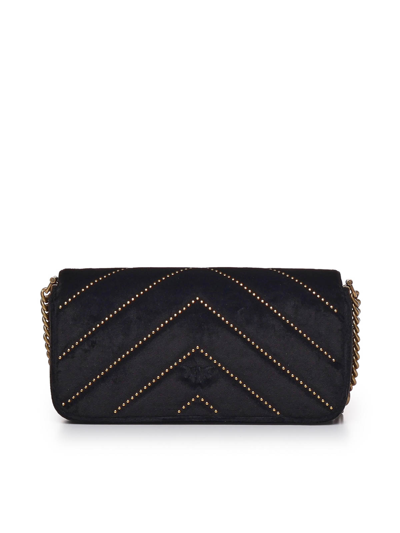 Shop Pinko Quilted Bag In Gold