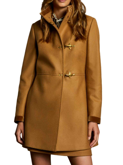 Fay Brown Coat In Beige